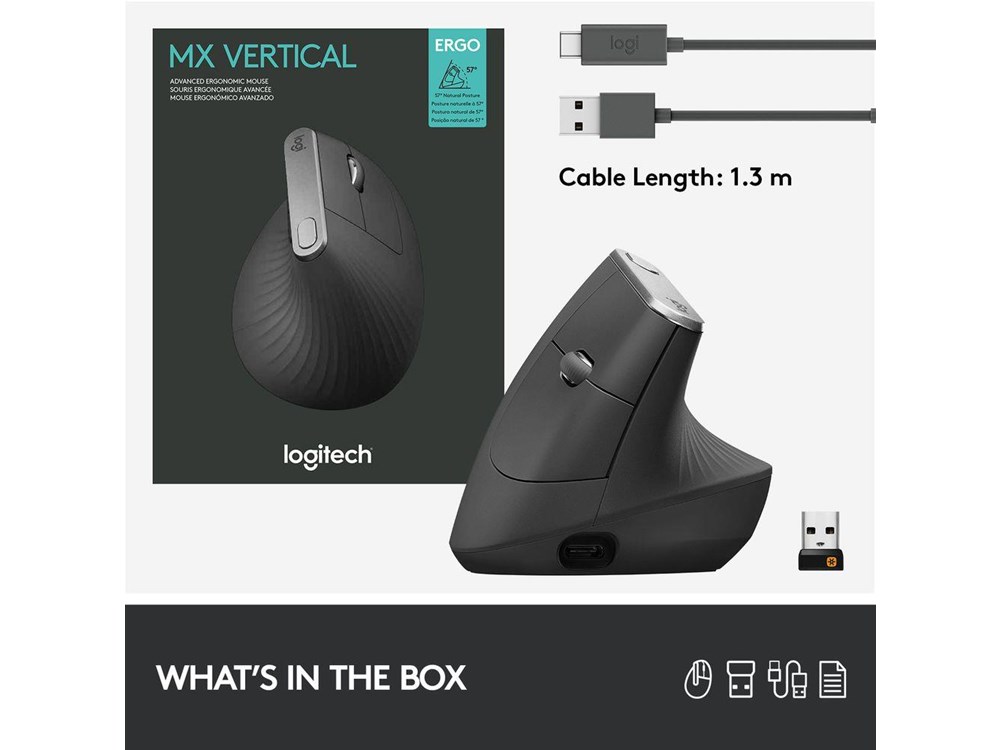 Logitech MX Vertical Advanced Ergonomic - Optisch